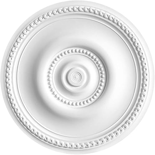 HEXIM Perfect Stuckrosette - Deckenrosette aus PU hartschaum, robust, Zierelement (B3059 - Ø 522 mm) Kronleuchter Umrandung Medaillon Innendekor - Cheap-Us