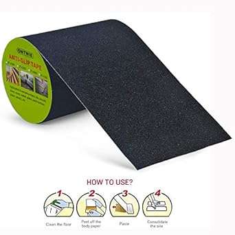 ONTWIE Anti-Rutsch-Klebeband Braun 10m x 2.5cm, Sicherheitsschienenband Klebebandkleber für Treppen, Sicherheit, Trittstufe, Innen, Außen - Cheap-Us