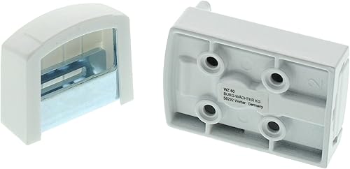 Burg Wächter Tür- und Fensterriegel, Einbruchschutz für Fenster und Türen, Beidseitig verwendbar, WinSafe WR 60, Braun, Winsafe WR 60 BR SB, Graubraun, 45 x 80 x 34 (HxBxT) - Cheap-Us