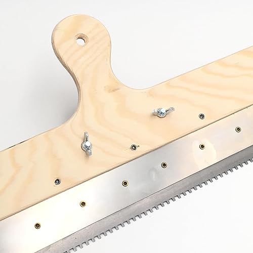 DEWEPRO® Bodenbeschichtung - Entlüftungsroller Set: Stachelwalze ø85mm x 460mm + Nagelschuhe + Stehrakel 560mm - Großflächenrakel - für die Entlüftung von Bodenbeläge - Cheap-Us