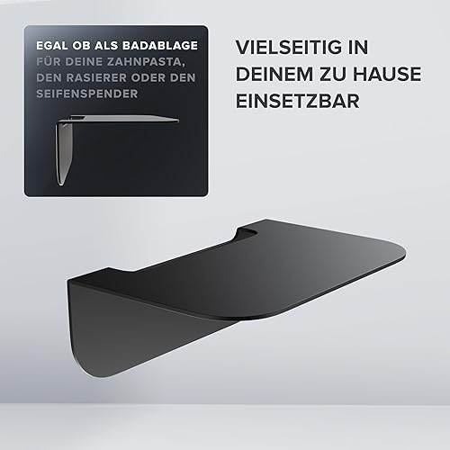 ovimar Badablage Halsbarre | Edelstahl | Silber | ohne Bohren | hängend im Bad oder in der Küche | zur Ablage oder als kleines Regal von von diversen Bad Utensilien oder Bad Deko - Cheap-Us