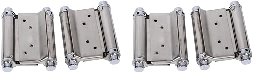 4 Stück Doppelwirkende Federscharniere, 3 Zoll Edelstahl Doppelwirkende Federscharniere für Innentüren von Café-Türen, Schwingtüren - Cheap-Us