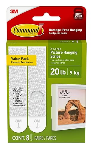 Command 17217-8ES Hanging Strips, X-Large, White, 8 Count - Cheap-Us