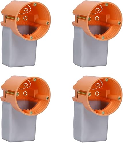 Voxura Hohlwand-Elektronikdose Tunneldose Gerätedose Schalterdose 75mm tief HW Ø 68mm Orange 2 Stück - Cheap-Us