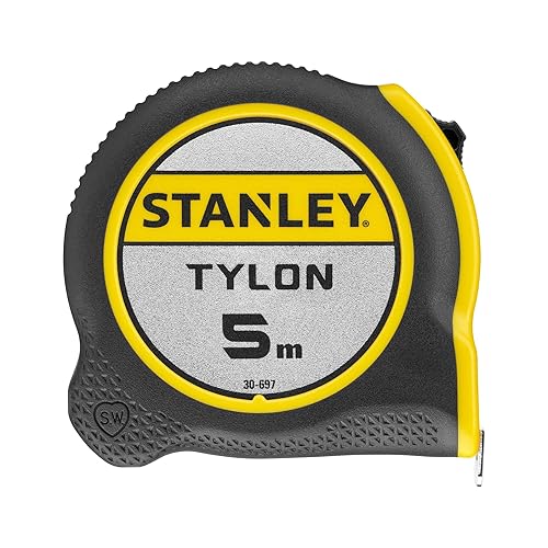 Stanley 1-30-687 Bandmass Tylon, 3 m, Tylon-Polymer Schutzschicht, verschiebbarer Endhaken, Kunststoffgehäuse - Cheap-Us