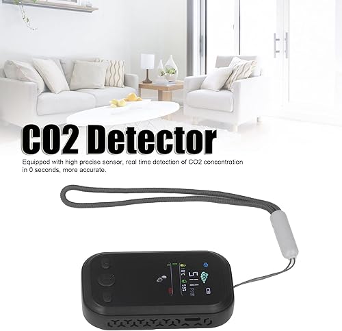 Luftqualitätsmessgerät, CO2-Detektor, NDIR-Erkennung, Typ C, Ladetemperatur, Luftfeuchtigkeit, CO2-Messgerät, Tragbarer Luftqualitätsmonitor (Weiß) - Cheap-Us