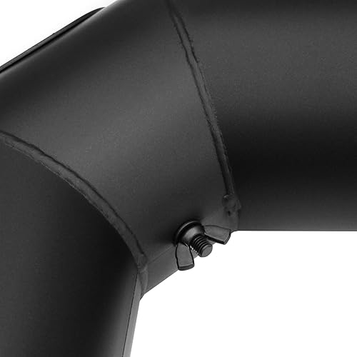 raik Rauchrohr/Ofenrohr-Set 120 mm Durchmesser inkl. Bogen 90 ° mit Tür + Zugeregulierung 2 mm Stärke Stahlblech Schwarz SH016-120-sw - Cheap-Us