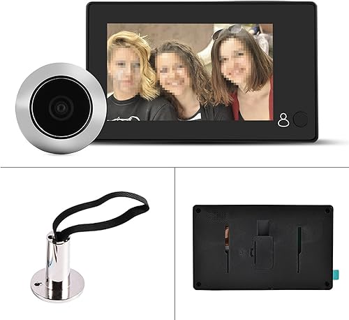 Digitaler Tür-Viewer, 4,3-Zoll-TFT-Farbdisplay Intelligenter digitaler Tür-Guckloch-Viewer mit 140 ° Weitwinkel + Unterstützung der FIFO-Funktion, HD-Überwachungskamera - Cheap-Us