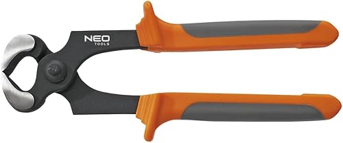 NEO TOOLS Kneifzange 180 mm, Nagelzange, CrV-Stahl, Bi-Material-Griff, TÜV, Nagelziehzange, Monierzange, Drahtzange, Beisszange, Schneidzange (180 mm) - Cheap-Us