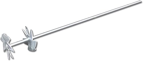 DEWEPRO® Scheibenrührer - Farbrührer mit Doppel-Sternkopf verzinkt, Farbmischer ø75x500mm, Rührquirl zum Verrühren von Farben und Flüssigkeiten - Cheap-Us