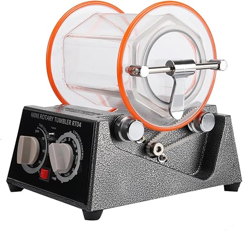 SUDEG Poliermaschinen Poliertrommel Kugelmühle Rotationspolierer Poliermaschine mit Timer,Rotary Tumbler Poliertrommel für Schmuck Hardware Polieren 220 V 3 KG - Cheap-Us