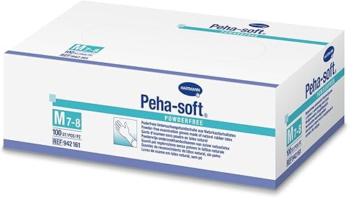 Peha-soft: Einmal-Untersuchungshandschuhe aus weichem Latex, puderfrei, Handschuhe, M, 100 Stück - Cheap-Us