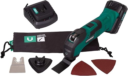 VONROC Multifunktionswerkzeug VPower 20V, 2.0Ah – Komplettset mit Akku, Schnellladegerät, Zubehör und Aufbewahrungstasche - Cheap-Us