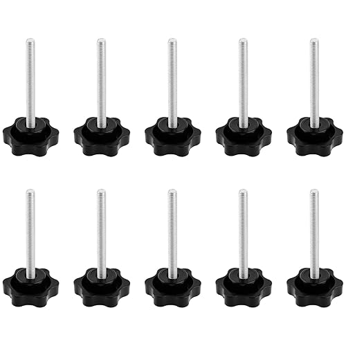 BREANIFULL 10 Stück Knopf Stern Schraube M6x60mm Stern Klemmknopf Griff Rändelschraube knopf Handhaben Klemmung Schrauben,Sterngriffmutter Sternschraube für Industrie Equipment - Cheap-Us