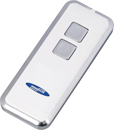 Novoferm Garagentor Fernbedienung Novotron 522 (2 Kanal Sender; 64/128 Bit Verschlüsselung; 433 MHz; Silber/Weiß) TM15912001150 - Cheap-Us
