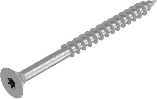 SECCARO Spanplattenschraube 4,5 x 80 mm, Edelstahl V2A VA A2, Holzschraube mit Teilgewinde, TX/Innensechsrund 100 Stück - Cheap-Us