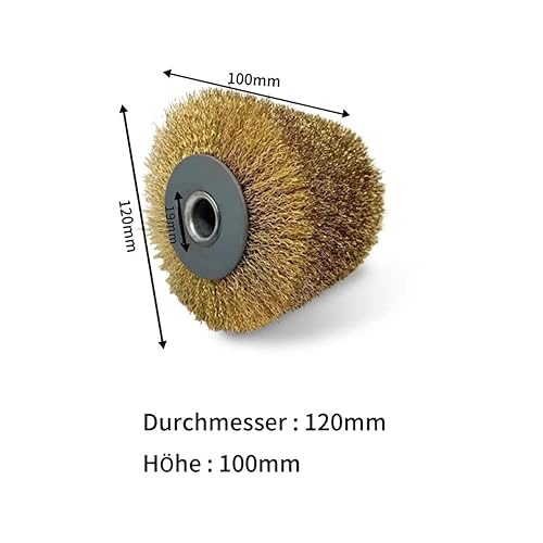 FANZTOOL Satinierwalze Schleifbürste für Satiniermaschine, Schleifbreite 100 mm, Scheuerdurchmesser 120 mm,Innendurchmesser 19 mm(Nylon) - Cheap-Us
