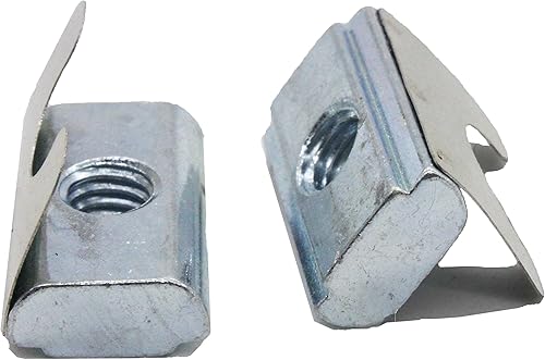 20x M4 Nutenstein 11,0 x4,1 mm für Nut 8K, mit Federblech, Stahl - Cheap-Us