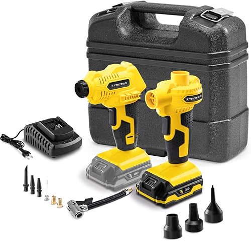 TROTEC Kompressor PCPS 10‑1100 – Luftkompressor 1,100 Watt, Leistung 8 bar, 9-teiliges Adapter-Set, LED-Licht, für Auto, Fahrrader, Motorrad, Ball, Luftkissen - Cheap-Us