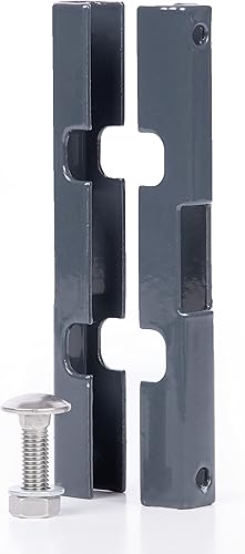 Alberts 672966 Mattenverbinder | für Doppelstab-Gittermatten | anthrazit kunststoffbeschichtet RAL 7016 | mit Edelstahlschraube | 140 x 18 x 15,5 mm - Cheap-Us