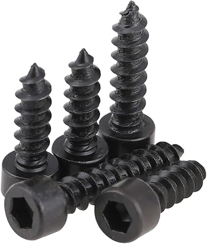 M2 M2*5/6/8/10 M2x5/6/8/10 8,8 Grad Schwarz Kohlenstoffstahl Audio Modell Kappe Innensechskant Innensechskant Selbstschneidende Schraube(Size:60Pcs M2x8) - Cheap-Us