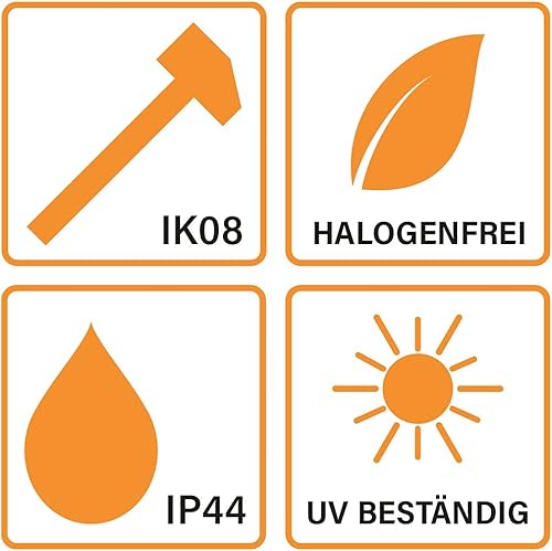 Voxura CEE-Adapterleitung Schutzkontakt-Stecker CEE-Kupplung Schutzkappe Camping Caravan Wohnmobil Wohnwagen Boot Stromkabel Außenbereich 3-polig 230V 16A H07RN-F 3x2,5 IP44 5m - Cheap-Us