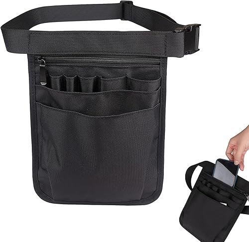 Gürteltasche Arbeit Einzelhandel, Krankenschwester Gürteltasche, Werkzeugtasche Für Damen Und Herren, Nurse Bag Mit Verstellbarem Gürtel, Schere Pflegeset Zubehör Werkzeugkoffer Schwarz - Cheap-Us