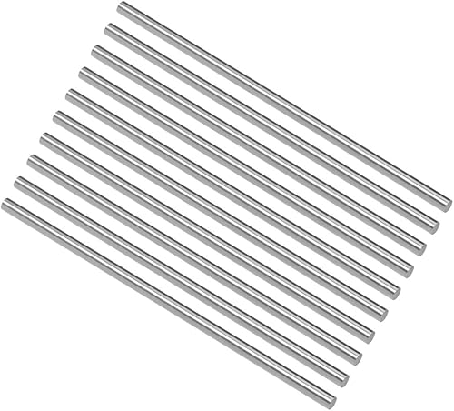 sourcing map 10Stk. Rund Stahlstange 3.4mm HSS Drehmaschine Stangenmaterial Werkzeug 100mm Lang für Wellen Zahnrad Bohrmaschine Drehende Miniaturachse Zylinderstift DIY Bastelwerkzeug - Cheap-Us