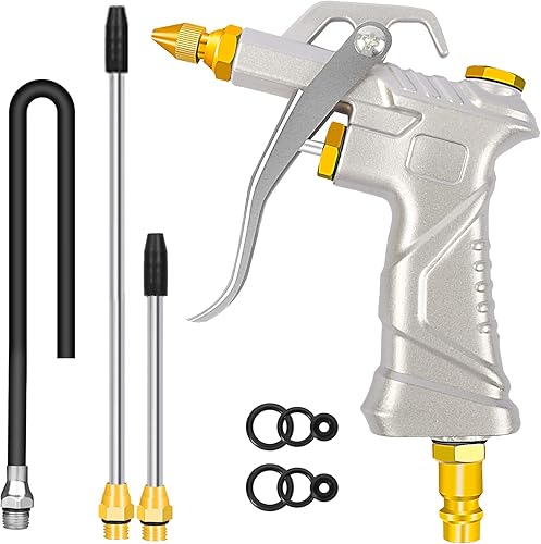 Druckluftpistole Luftpistole mit 4 Düsen &BSP europäischer Stil Schnellkupplung Druckluft zubehör, Hochdruck Ausblaspistolen industrielle Reinigungswerkzeug - Cheap-Us