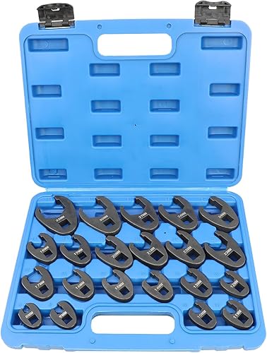 DPTOOL Krähenfußschlüssel-Set, 21-teilig, 8-32 mm, 3/8' und 1/2 Zoll Antrieb, Schlagmuttern, Hahnenfußschlüssel-Set, metrisch - Cheap-Us