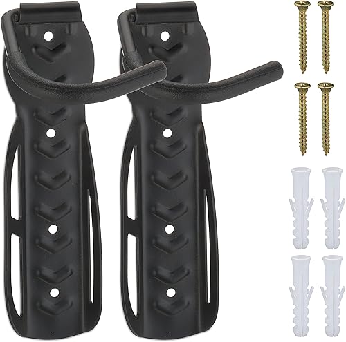 Relaxdays Fahrrad Wandhalterung, 2er Set, Fahrradaufhängung bis 25 kg, vertikal, Wand Fahrradhalter, Metall, schwarz - Cheap-Us