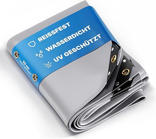 Nemaxx PLA32 Premium Abdeckplane 300x200 cm grün mit Ösen, 650 g/m² PVC wasserdicht&reißfest - hochwertige Plane universell für LKW, Pool, Holz Gartenmöbel - Abdeckung, Schutzplane, Gewebeplane, 6m² - Cheap-Us