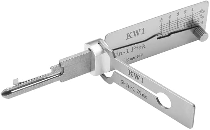VARKAGE Stainless Steel Master Key Decoder, Schlossknacker Werkzeug, KW1 Schlüssel Decoder aus Edelstahl, Auto Lock Pick - Cheap-Us