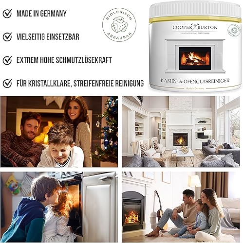 SPARSET Kaminscheiben Reiniger Konzentrat 0,5 kg + Schwamm | Ergiebiger Kamin & Ofenglas Reiniger, Kaminreiniger zur Reinigung von Ofentüren | Extrem kraftvolle Formel Made in Germany COOPER & BURT0N - Cheap-Us