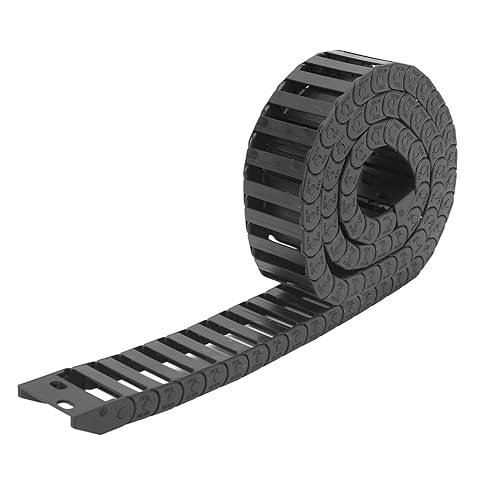 10 X 30 mm Schleppkette, Schwarzer Kabelschleppkette, Verschleißfeste Flexibler Schleppkettenkabel mit Endverbindern für CNC Maschinen, 1 M Länge Drahtträger Energieketten - Cheap-Us