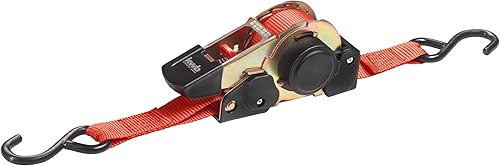 kwb Spanngurt / Zurrgurt mit Aufroll-Automatik, TÜV / GS Zertifiziert bis 320 kg, 25 mm Gurtbreite und 3,5 m Gurtlänge, mit beidseitigem Haken, Hebel mit Kunststoffkappe als Verletzungsschutz - Cheap-Us