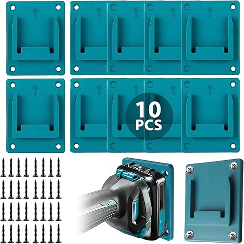 10 Stück Wandhalterung Werkzeughalter Für Makita, Werkzeughalter Wandhalterung, Akkuhalter, Maschinenhalter Wandhalterung, Elektrowerkzeughalter, Bohrerhalter Wandhalterung 18V, Elektrowerkzeuge - Cheap-Us