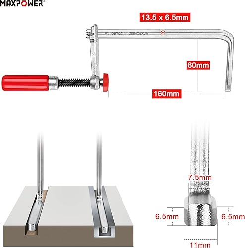 MAXPOWER 1 Paar 160mm x 60 mm Professionelle Schraubzwingen Set - Cheap-Us