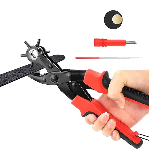 Gürtel Lochzange für Leder Gürtellochzange Gürtel Locher Gürtelzange Lochzange Leder Belt Hole Puncher Gürtellocher Zange Leder für Uhrenarmbänder Gürtel Hundehalsband DIY Basteln | 2-4.5 mm - Cheap-Us