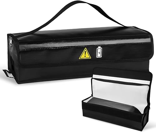 Ebike Akku Tasche Feuerfest, Feuerfeste Akku Tasche, Feuerfeste Sicherheitsschutztasch, Lipo Akku Feuerfeste Tasche, Lipo Safe Bag Feuerfeste, Für Akkus Dokumententasche, Home Travel (49 * 15 * 15CM) - Cheap-Us