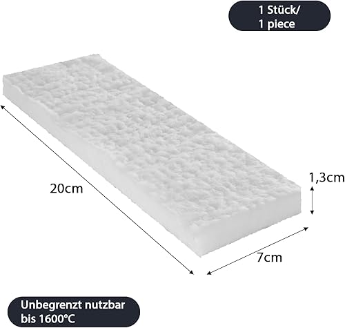 2 x Keramikschwämme 30 x 10 x 1,3 cm BioFlex Keramische Wolle Keramik Wolle für Ethanol original Moritz - Cheap-Us