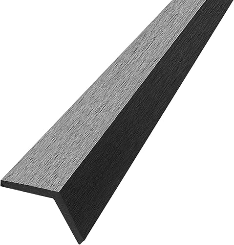 Montafox 5 Stück WPC Abschlussleisten 190 cm Abdeckleiste Terrassendielen Dielen L-Leiste - Grau - Cheap-Us