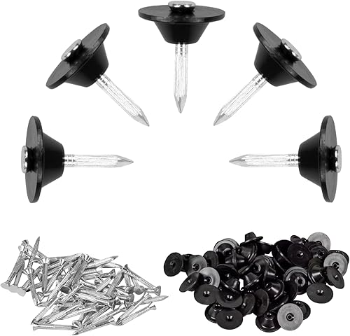 Windhager Dichtnägel für Noppenbahn - 100 Stk. Montagenägel 3,5x30mm, Dichtscheibe: 22mm, Montageknöpfe mit Nagel für Noppenfolie Baudrainage - Cheap-Us