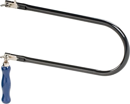 kwb Laubsägebogen, für Dekupiersäge, Laubsäge für Holz, Sperrholz, Kunststoffplatten, Stahlrohr: 13 mm ⌀, Länge: 305 mm, Holzgriff lackiert, Laubsägeblätter 130 mm, Sägeblatt flexibel austauschbar - Cheap-Us