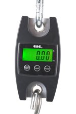 G&G OCS-50 Hängewaage, 200kg/100g, Schwarz, CE-zertifiziert, Easy-View LCD Display, HOLD- und TARA-Funktion, Automatische Ausschaltung - Cheap-Us