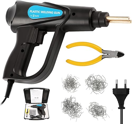 Hancaner 70W Heißhefter, Kunststoff-Schweißgerät Auto-Stoßfänger-Reparatur-Set, Zange, 4 Arten Flach-/Außenecke-/Innenecke-/Wellenheftklammern, Schweißgerät Reparatur von Schweißpistolen - Cheap-Us
