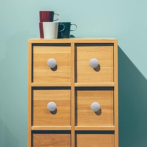 NAKUPENDA 6 Stück Möbelknöpfe Runden Keramik Schrank Schubknöpfe Knauf Keramik Runden Griffe für Kinderzimmer Küchen Schränke Bücherregal (Hellgrün) - Cheap-Us