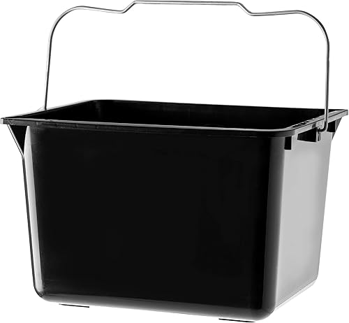 KADAX Farbeimer, eckiger Malereimer aus Kunststoff, Eimer mit Griff aus Metall, Stabiler Wassereimer mit Gießrand, für Renovierung, Garten, Putzeimer, rechteckig, leicht (8L, 3 Stück, blau) - Cheap-Us