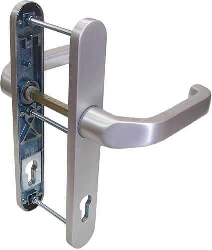 Haeusler Schmalrahmen Türdrücker SRG 1600 PZ 92mm Dr/Dr Alu ES1 Drückergarnitur - Cheap-Us