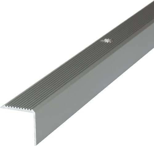 Dalsys Treppenkantenprofil Aluminium 100cm x 30mm x 30mm Bodenprofil für Treppenwinkel zum Schrauben Champagner - Cheap-Us